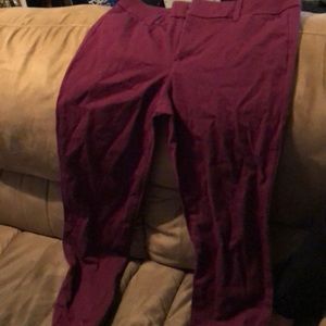 Maroon pixie cut pants